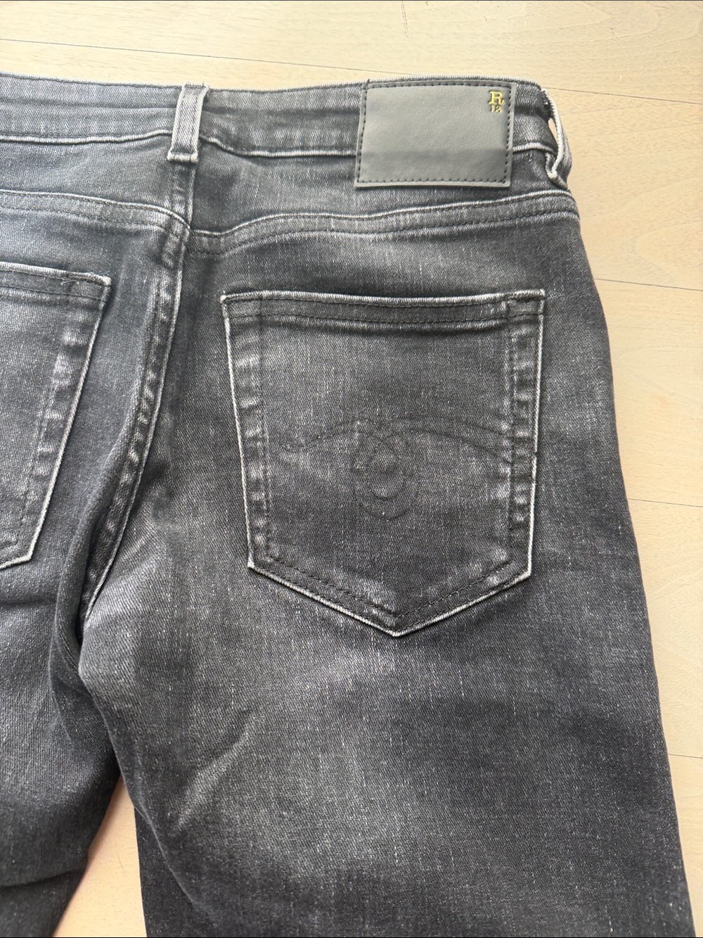 R13 Black Faded Boy Straight Jeans - Picture 4 of 4